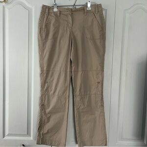 Tommy Hilfiger Women’s Cargo Pants Size 10 Tan Roll Up Convertible Capri